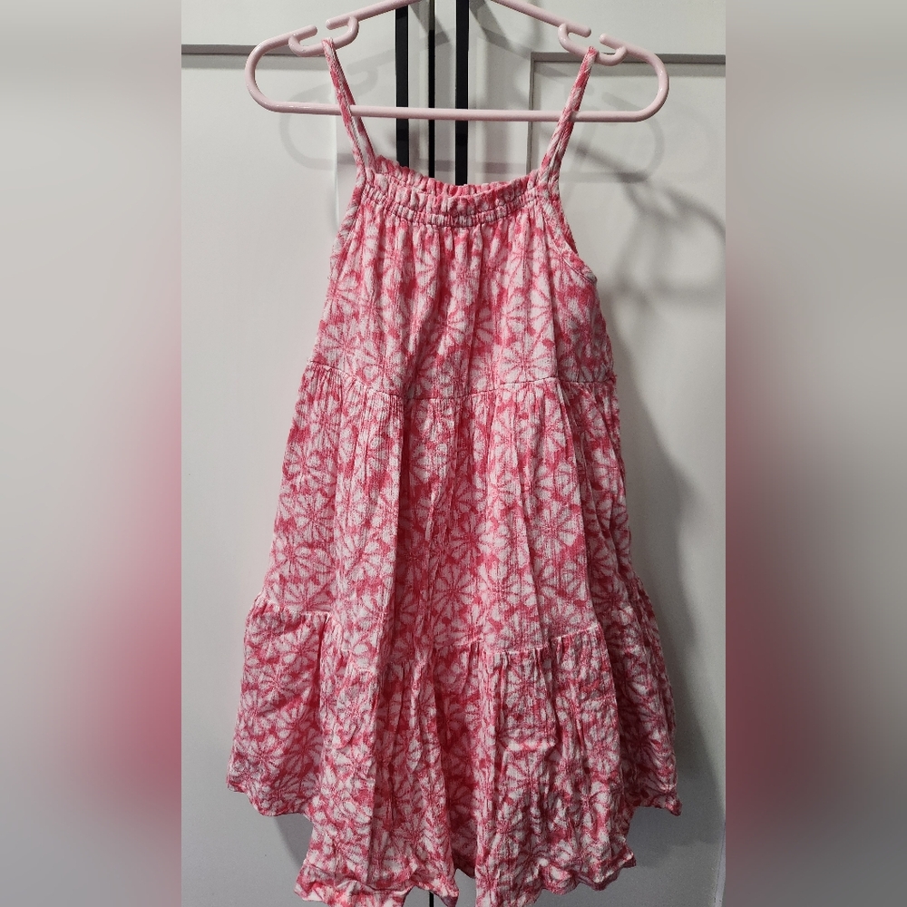 GAP Pink and White Floral Tiered Sundress